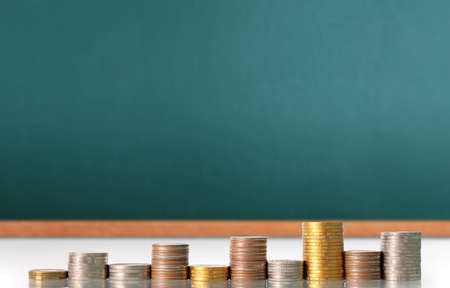 Investment concept, Coins graph stock marketの写真素材