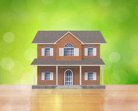 Model house wood form of the diagramの写真素材