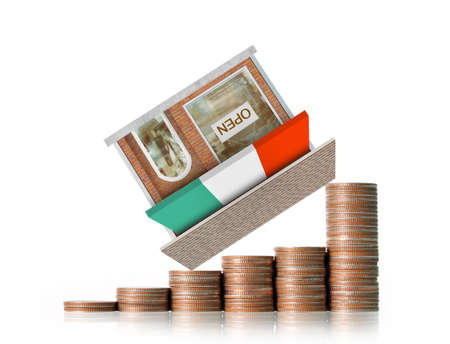 Investment concept, Coins graph stock marketの写真素材