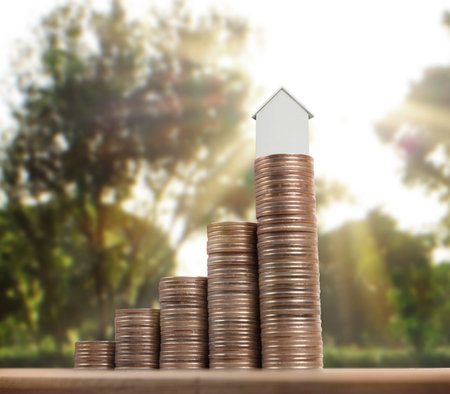 model of the house on a Coin