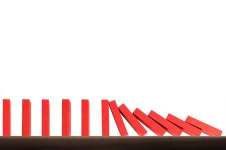 stop a dominoes continuous toppled