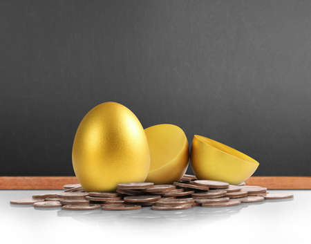 Investment stock concept of golden eggsの写真素材