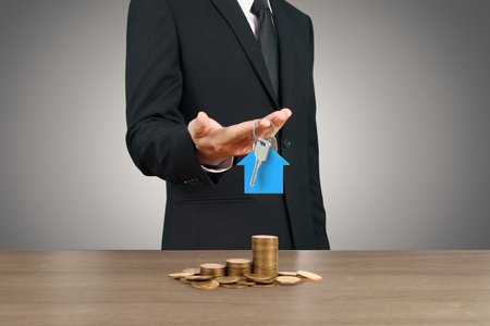 House key in a hand