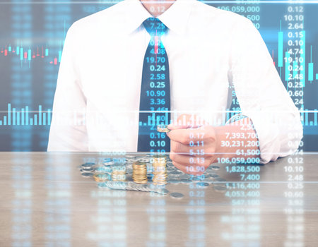 human hand putting coin to money, business ideas