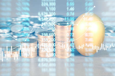 golden a easter egg isolatedの写真素材