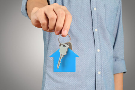 house key in a hand