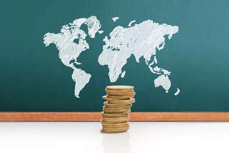 graph coins stock finance and business conceptの写真素材