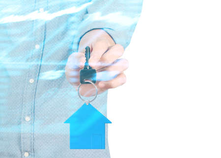 house key in a handの写真素材