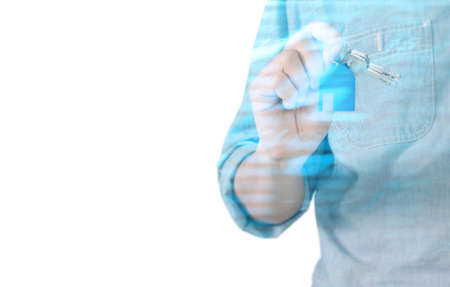 house key in a handの写真素材