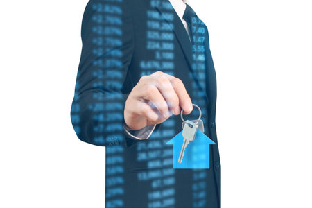 house key in a handの写真素材