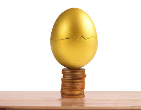 Investment stock concept of golden eggsの写真素材