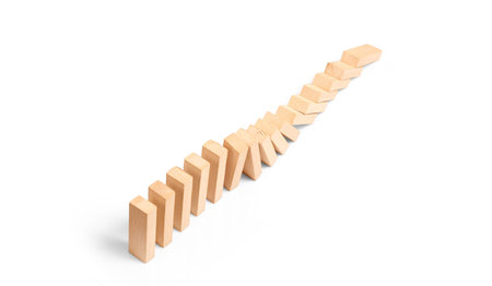 Domino effect stopped by a unique, one strong piece, business idea