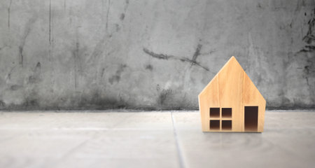Wooden House Model .Home,Housing and Real Estate concept