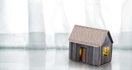 Model of detached a house, business home ideaの写真素材
