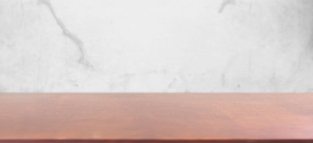 Texture of old gray concrete wall for background .Wood table