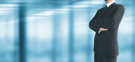 People businessman in dark grey suit.business idea