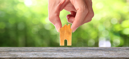 House Residential Structure in hand ,business home idea