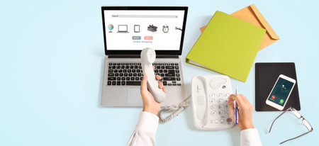 Business owner working. Online shopping SME entrepreneur. Buy and sell online