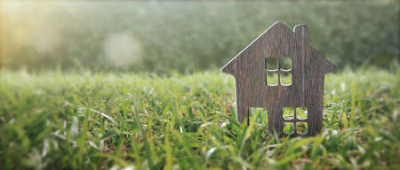 Model of detached miniature house  mock up. property real estate investment conceptの写真素材