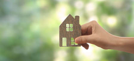 House Residential Structure in a hand ,business home ideaの写真素材