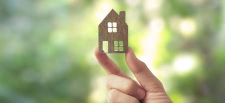 House Residential Structure in a hand ,business home ideaの写真素材