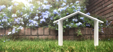 Model of detached miniature house  mock up. property real estate investment conceptの写真素材