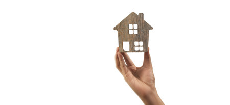 House Residential Structure in a hand ,business home ideaの写真素材