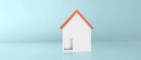 Model house. Real estate rental, purchase and sale concept. Realtor services, building repair and maintenanceの写真素材