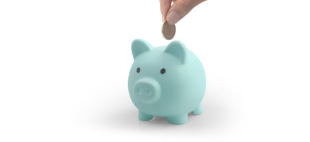 Piggy bank and finance money savingの写真素材