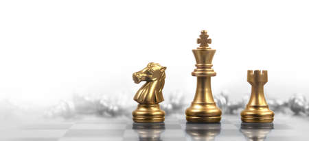 Chess board game concept of business ideas and competition and strategy concep and finance moneyの写真素材