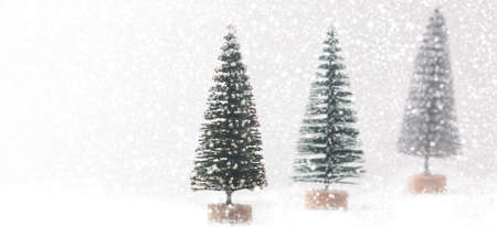Small and lovely decorated artificial Christmas treeの写真素材
