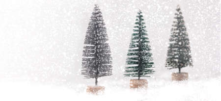 Small and lovely decorated artificial Christmas treeの写真素材