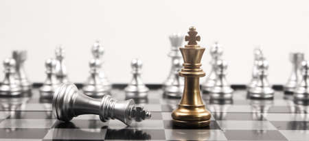 Chess board game concept of business ideas and competition  strategy concept and finance moneyの写真素材