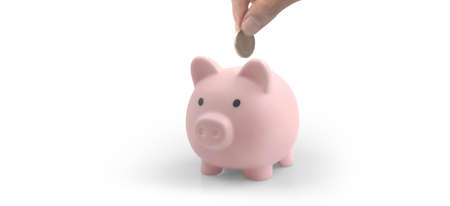 Piggy bank and finance money savingの写真素材