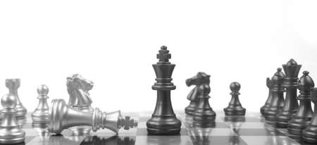 Chess board game concept of business ideas and competition and strategy concep and finance moneyの写真素材