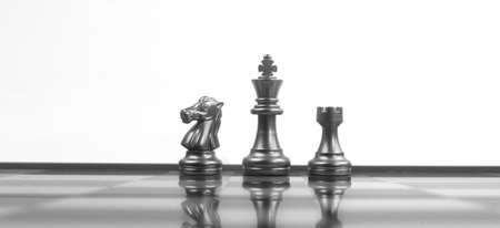 Chess board game concept of business ideas and competition and strategy concep and finance moneyの写真素材