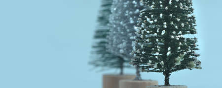 Small and lovely decorated artificial Christmas treeの写真素材