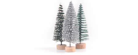 Small and lovely decorated artificial Christmas treeの写真素材