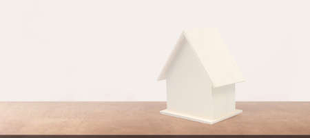 Model house. Real estate rental, purchase and sale concept. Realtor services, building repair and maintenanceの写真素材