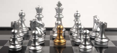 Chess board game concept of business ideas and competition and strategy concep and finance moneyの写真素材