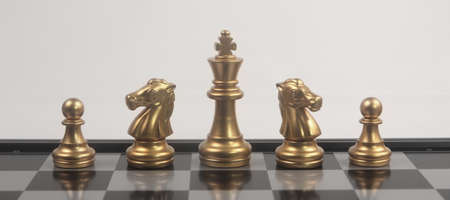 Chess board game concept of business ideas and competition and strategy concep and finance moneyの写真素材