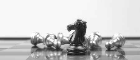 Chess board game concept of business ideas and competition and strategy concep and finance moneyの写真素材