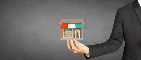 House Residential Structure in  hand ,business home ideaの写真素材