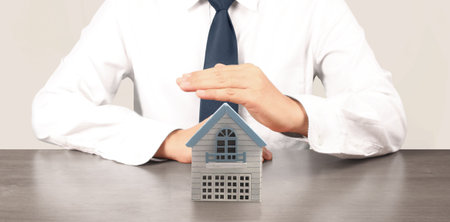 House Residential Structure in  hand ,business home ideaの写真素材
