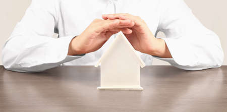 House Residential Structure in  hand ,business home ideaの写真素材