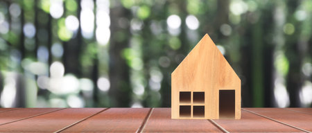 House Model there space. Home Eco and Real Estate conceptの写真素材