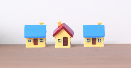 House Model Small size there space Residential Structure, home Business Concepts, Business Approaches and Success in Finance, Banking and Investmentの写真素材