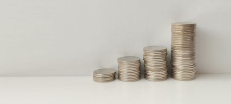 Analyzing financial growth trends office infographic minimalist horizontal view investment insights