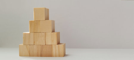 Building blocks activity indoor setting educational content minimalist environment top view creative learningの写真素材