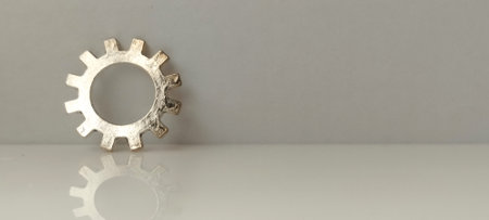 Mechanism adjustment workshop image of gear industrial setting close-up view engineering conceptの写真素材